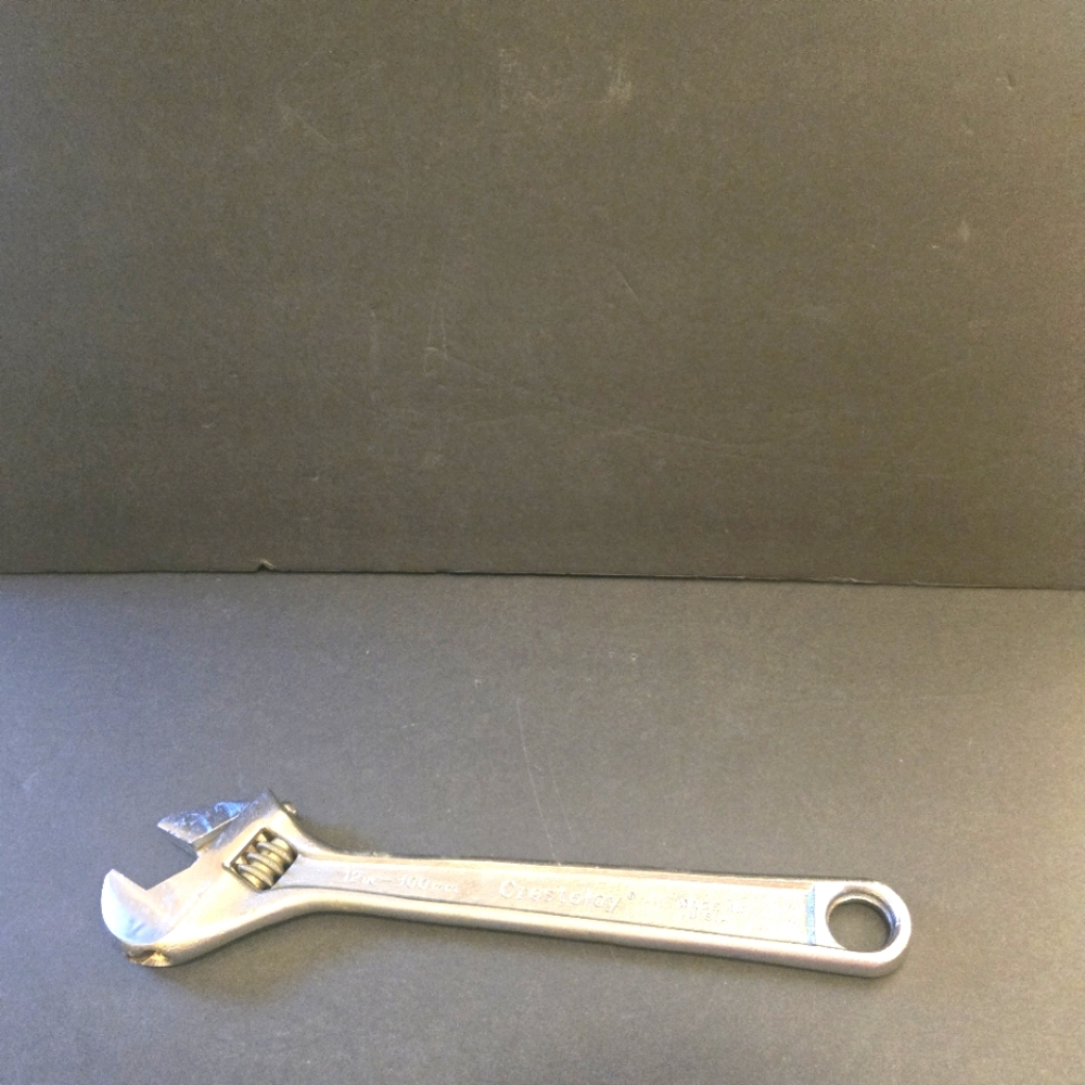 VINTAGE CRESCENT BRAND 12" 30MM SILVER WRENCH SILVER CLEAN